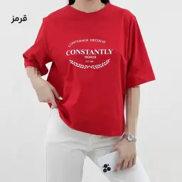 تیشرت زنانه باکسی نوشته | آی بولک
