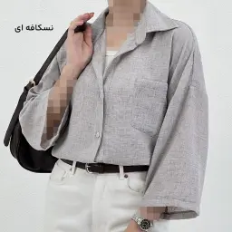 شومیز زنانه لینن یقه مردانه | آی بولک