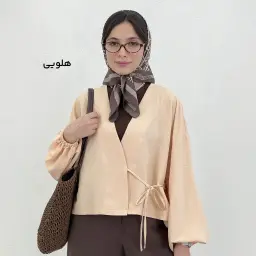 شومیز زنانه قواره دار سیلک بغل بندی | آی بولک