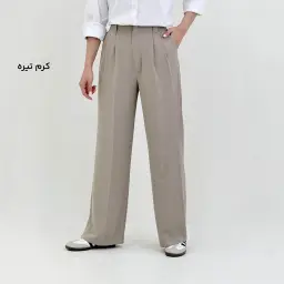 شلوار زنانه پارچه ای جلو پیله | آی بولک