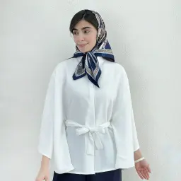 شومیز زنانه  سیلک یقه فرنچ | آی بولک