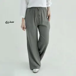شلوار پارچه ای زنانه لینن کمرکش | آی بولک