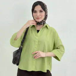 شومیز باکسی زنانه یقه مردانه NR | آی بولک