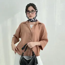 شومیز باکسی زنانه یقه مردانه NR | آی بولک