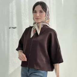 کت زنانه کرپ جلو زیپ مینیمال | آی بولک