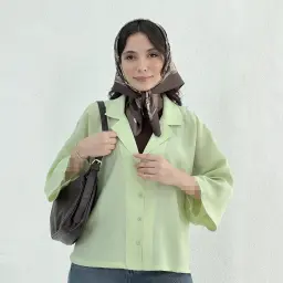 شومیز زنانه سیلک پری یقه انگلیسی | آی بولک