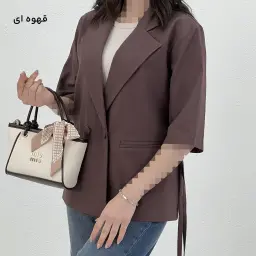 کت زنانه لینن آستین سه ربع | آی بولک