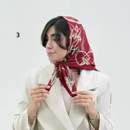 مینی اسکارف زنانه تویل طرحدار | آی بولک