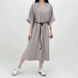پیراهن زنانه سیلک کمربند دار | آی بولک