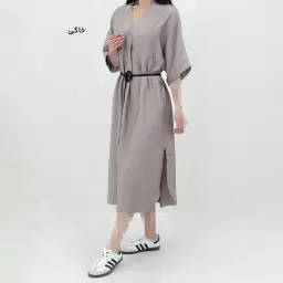 پیراهن زنانه سیلک کمربند دار | آی بولک