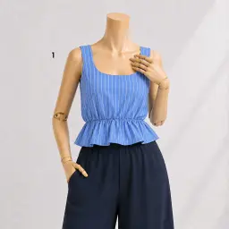 کراپ تاپ زنانه عروسکی لینن | آی بولک