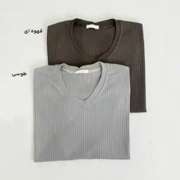 تیشرت مردانه یقه هفت کرکره ای | آی بولک