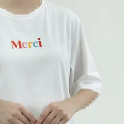 تیشرت زنانه نخ و پنبه Merci | آی بولک