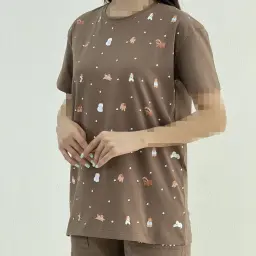 ست زنانه تیشرت شلوار پترنِ عروسکی | آی بولک