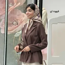 کت زنانه کرپ کمربند دار | آی بولک