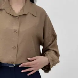 شومیز زنانه جلو دکمه اطلس | آی بولک