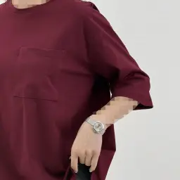 تیشرت زنانه باکسی تک جیب | آی بولک