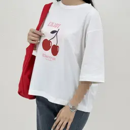تیشرت زنانه باکسی cherry | آی بولک