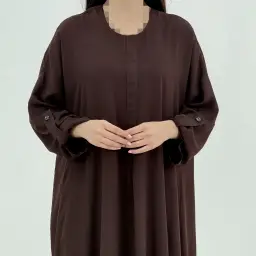 پیراهن زنانه بلند نخی پاگون دار | آی بولک