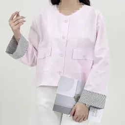 کت کراپ زنانه لینن آستین دوبل | آی بولک