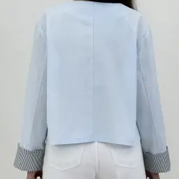 کت کراپ زنانه لینن آستین دوبل | آی بولک