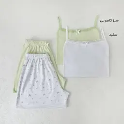 ست راحتی تاپ و شورتک لب توری | آی بولک