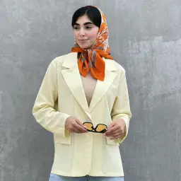 کت زنانه یقه انگلیسی لینن | آی بولک