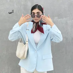 کت زنانه یقه انگلیسی لینن | آی بولک