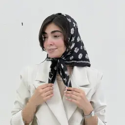 مینی اسکارف زنانه تویل طرحدار | آی بولک