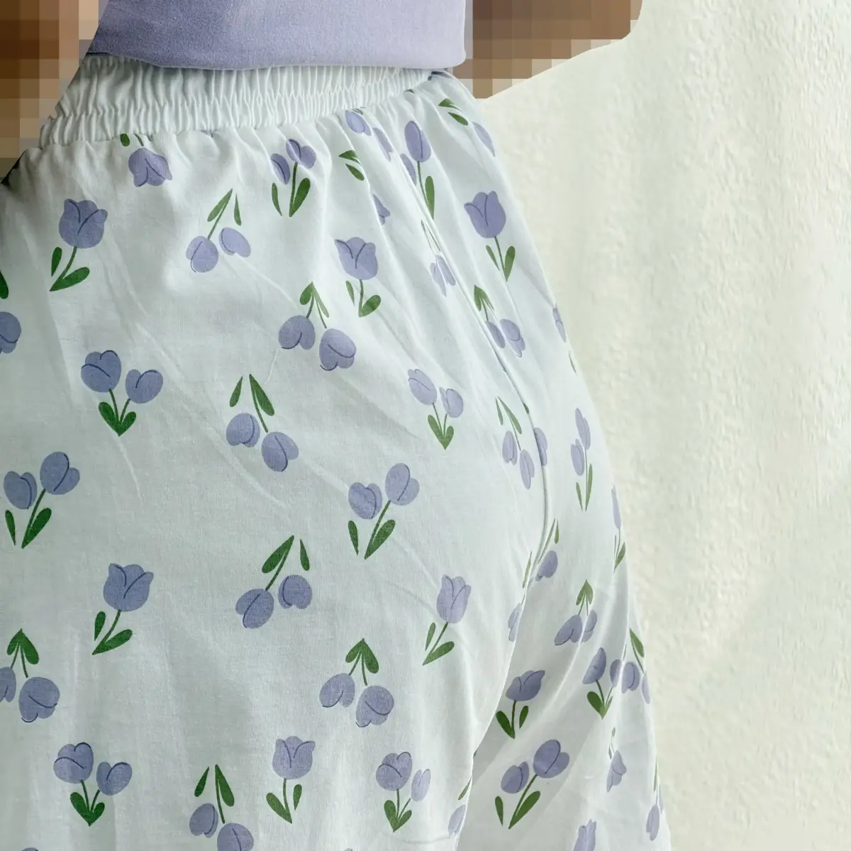 شورتک زنانه کمرکش طرح گل | آی بولک