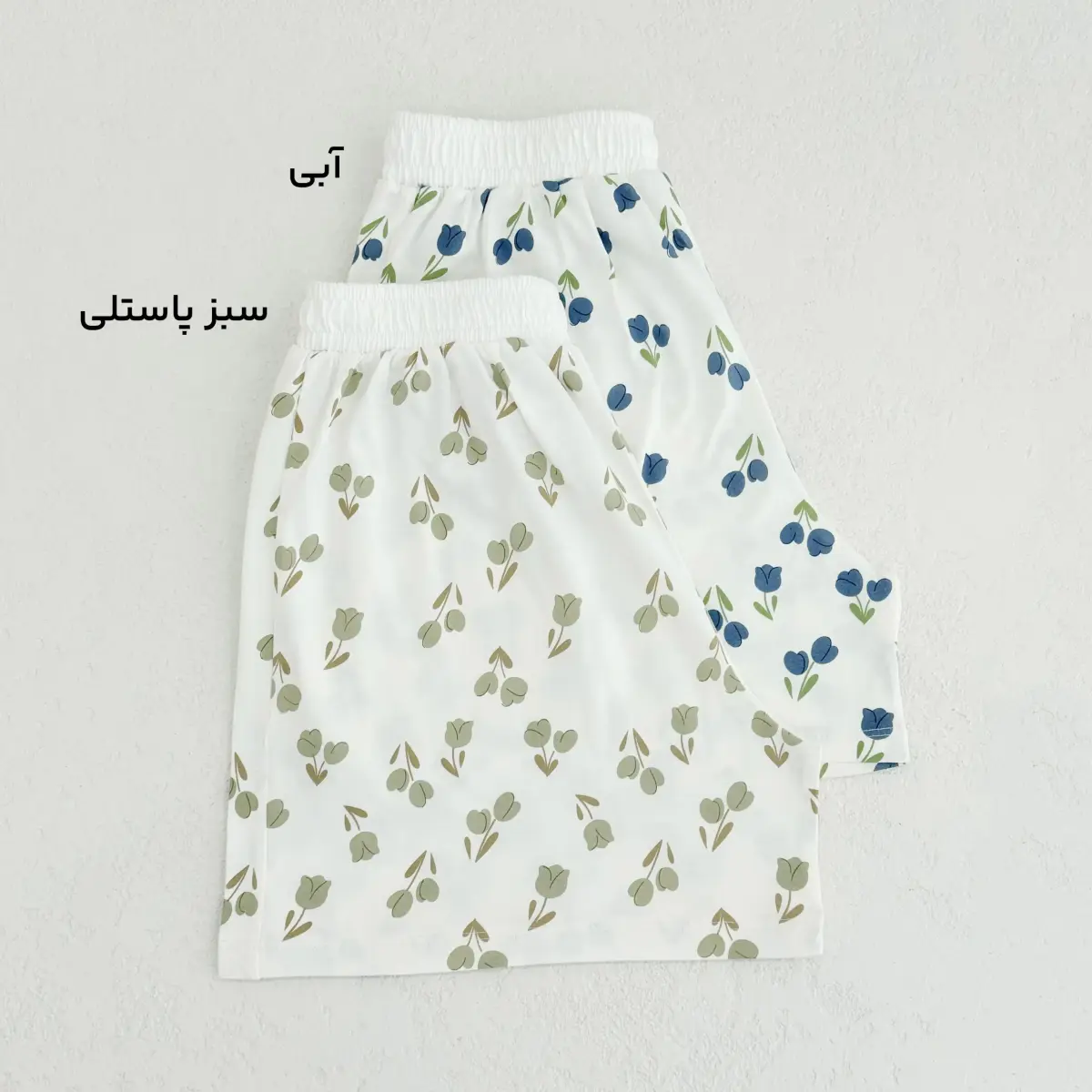 شورتک زنانه کمرکش طرح گل | آی بولک