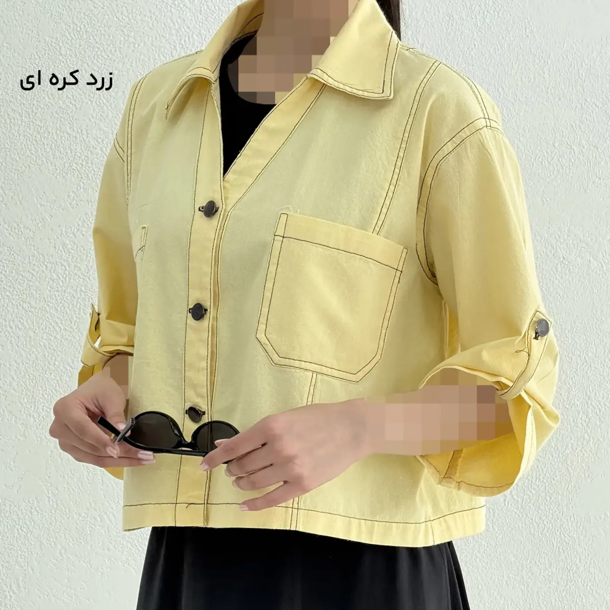 کراپ کت زنانه لینن آستین پاگون دار | آی بولک