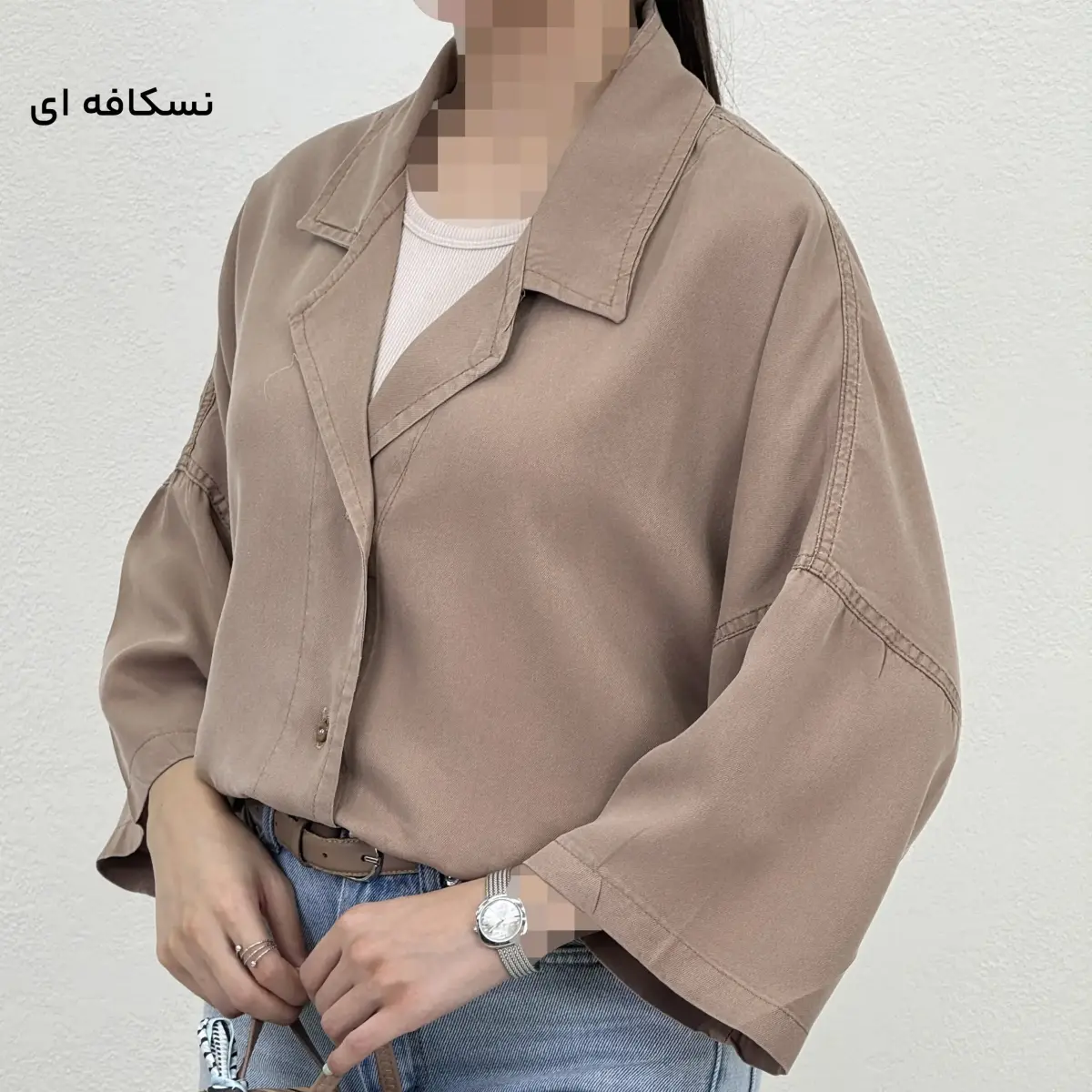 شومیز زنانه سیلک یقه انگلیسی| آی بولک