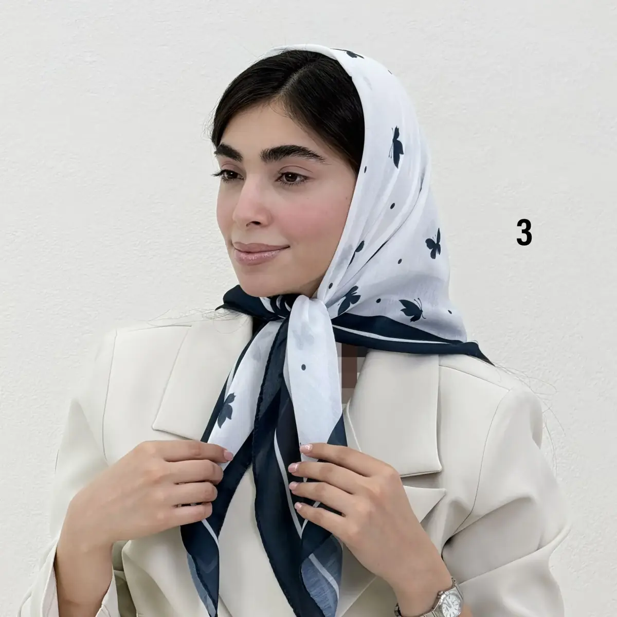 مینی اسکارف زنانه نخی طرحدار | آی بولک