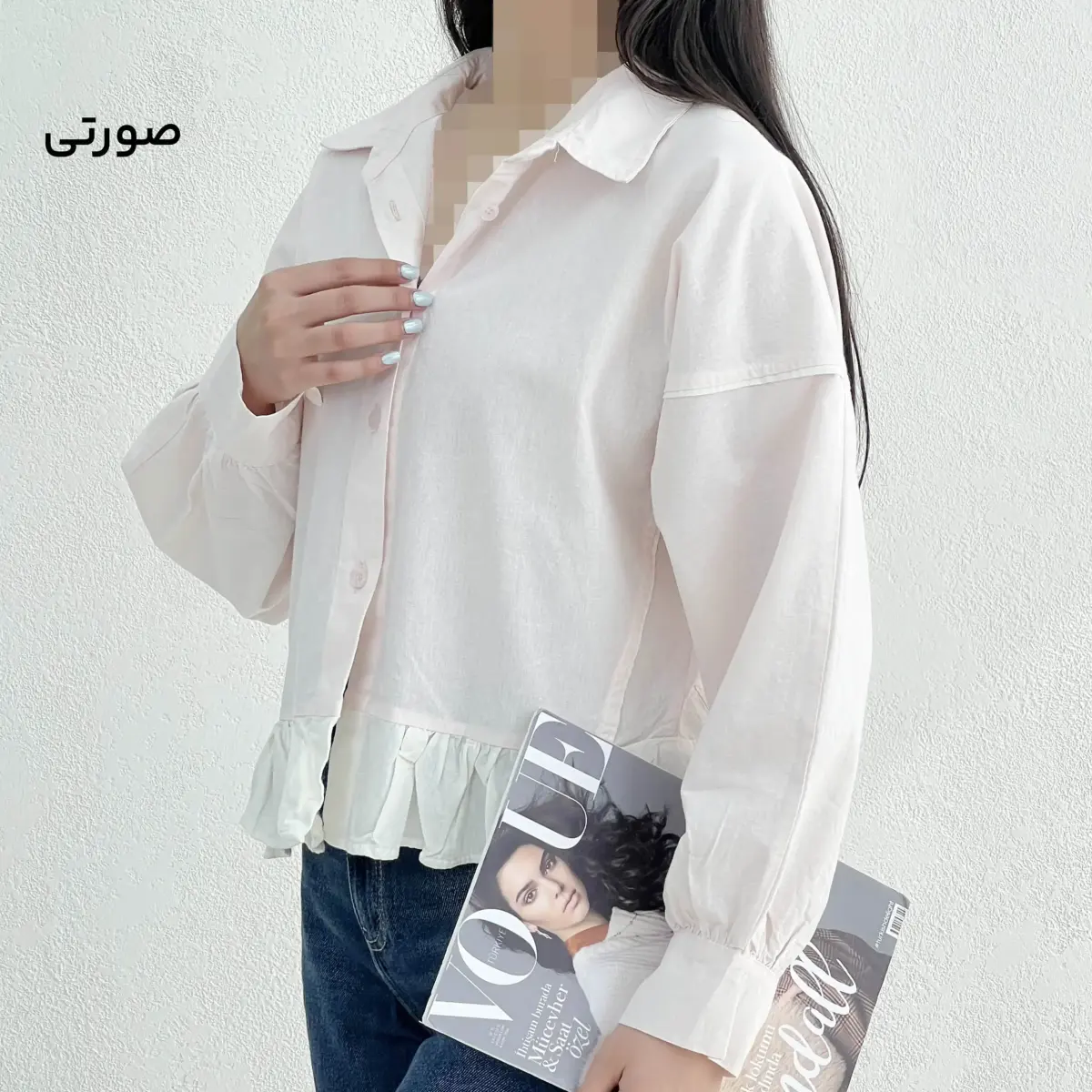 شومیز زنانه لینن پایین چین | آی بولک