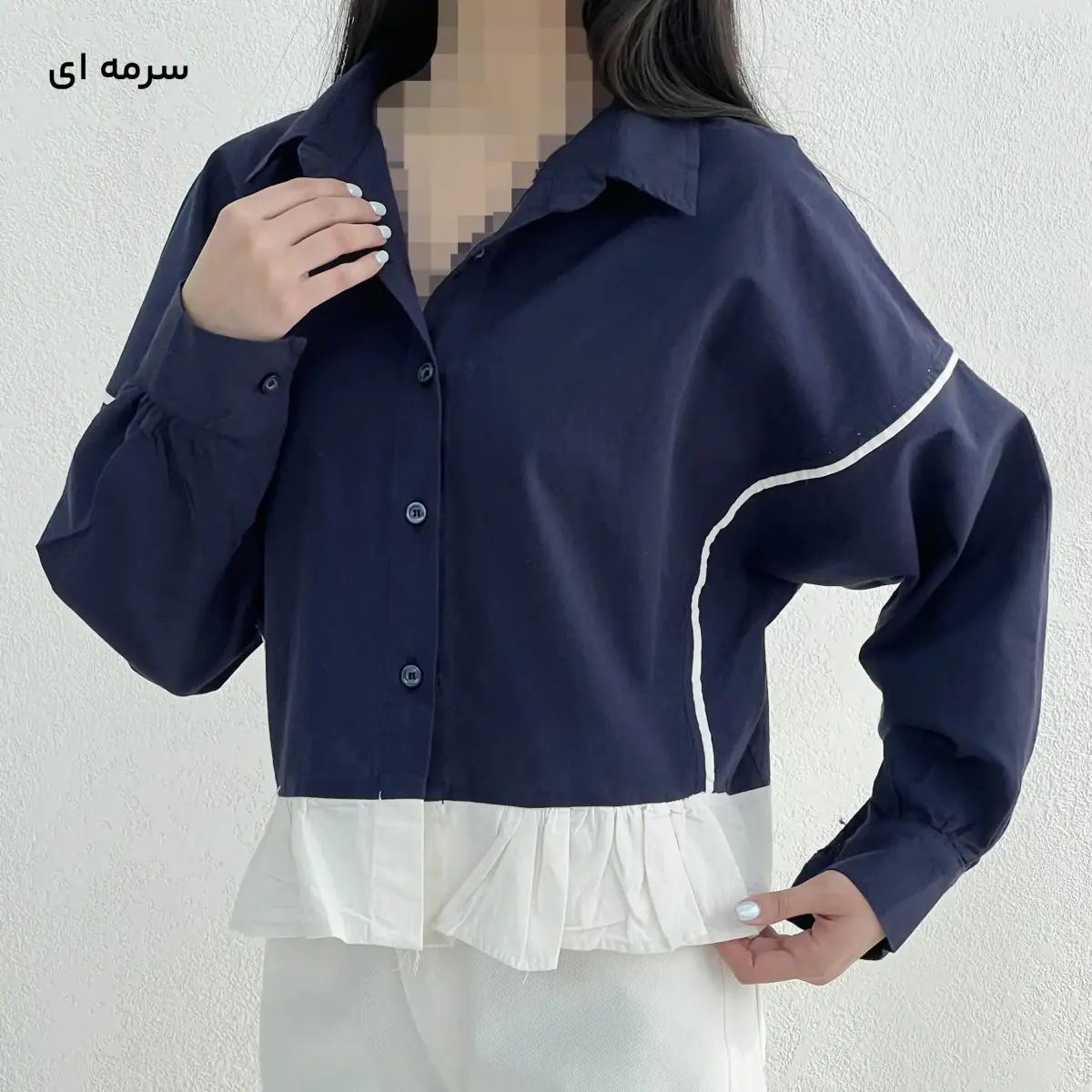 شومیز زنانه لینن پایین چین | آی بولک