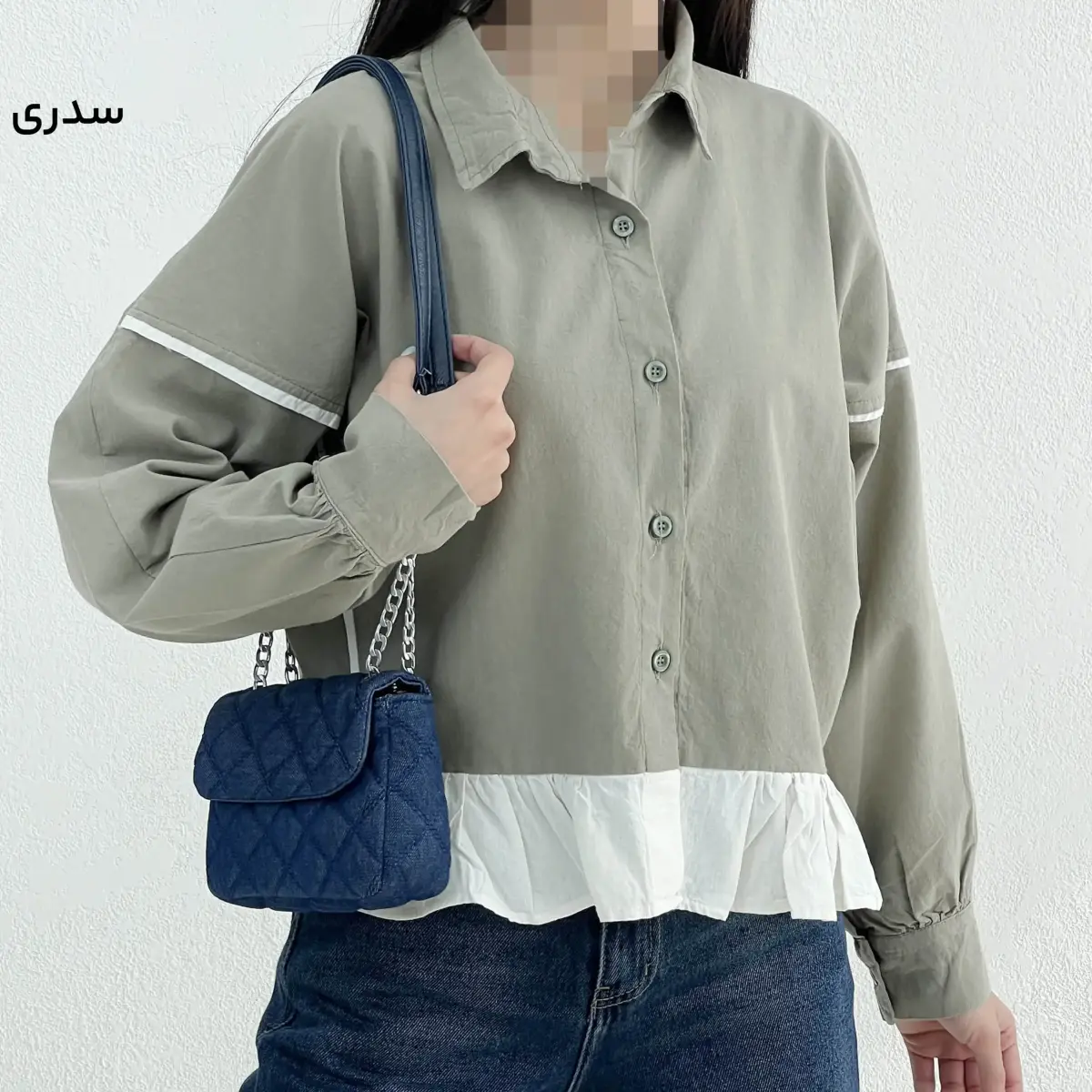 شومیز زنانه لینن پایین چین | آی بولک