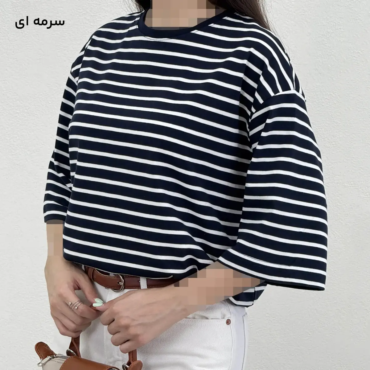 تیشرت زنانه راه راه یقه گرد | آی بولک