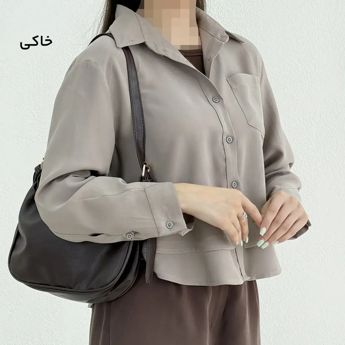 شومیز زنانه سیلک کوپرا پایین دوبل | آی بولک