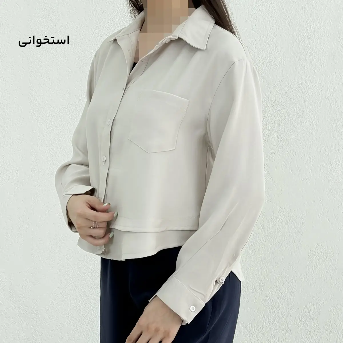 شومیز زنانه سیلک کوپرا پایین دوبل | آی بولک