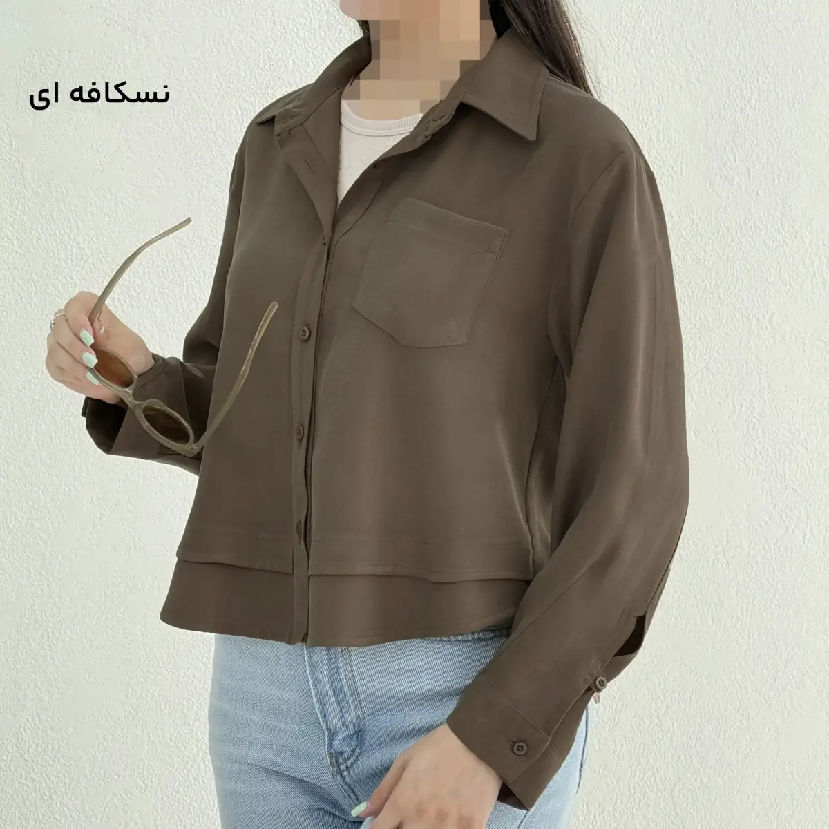 شومیز زنانه سیلک کوپرا پایین دوبل | آی بولک