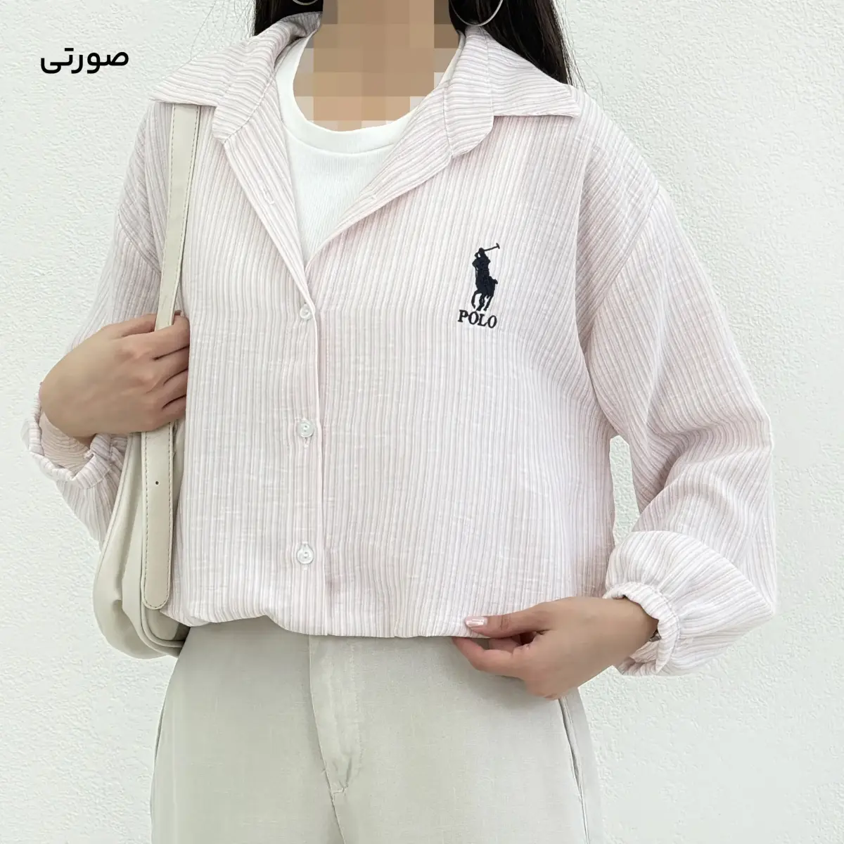 شومیز زنانه دو تیکه لینن polo | آی بولک