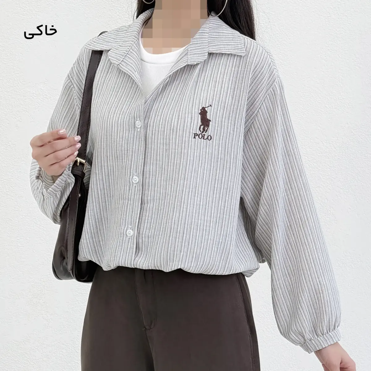 شومیز زنانه دو تیکه لینن polo | آی بولک