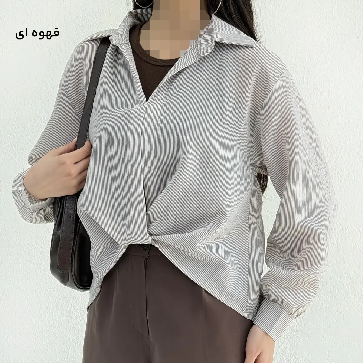 شومیز زنانه جلو پیچ شیشه ای | آی بولک