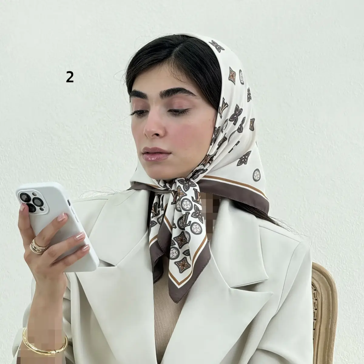 مینی اسکارف زنانه تویل LV | آی بولک
