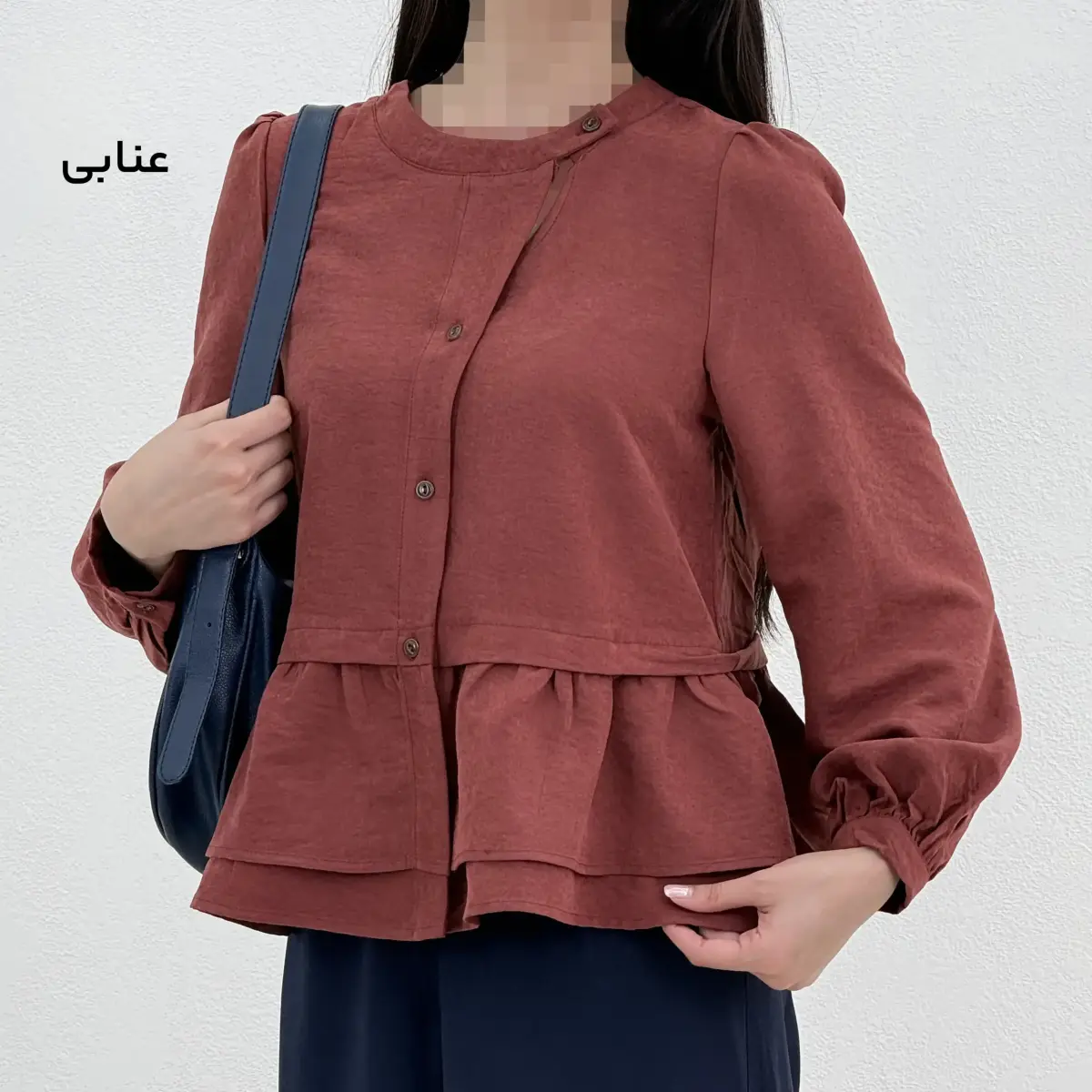 شومیز زنانه سیلک پایین چین | آی بولک