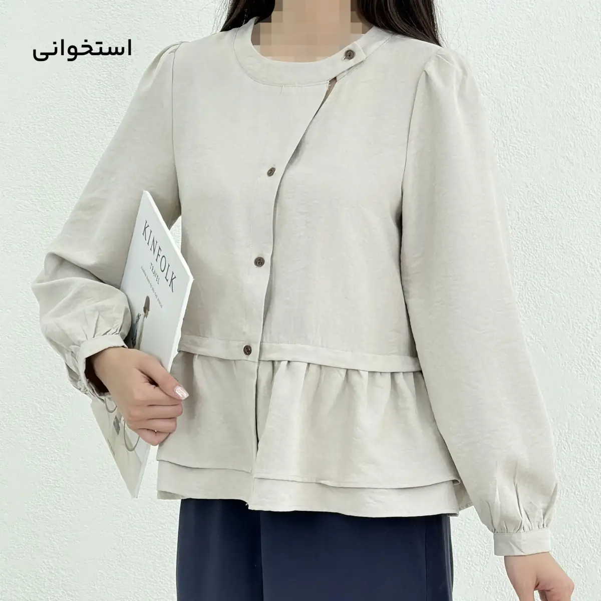 شومیز زنانه سیلک پایین چین | آی بولک