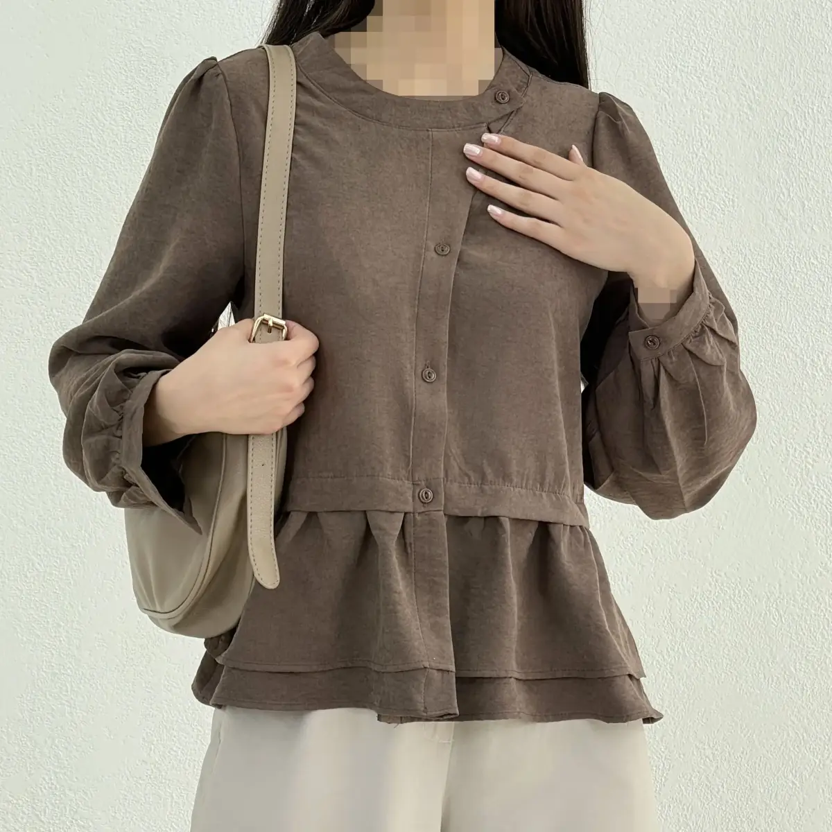 شومیز زنانه سیلک پایین چین | آی بولک
