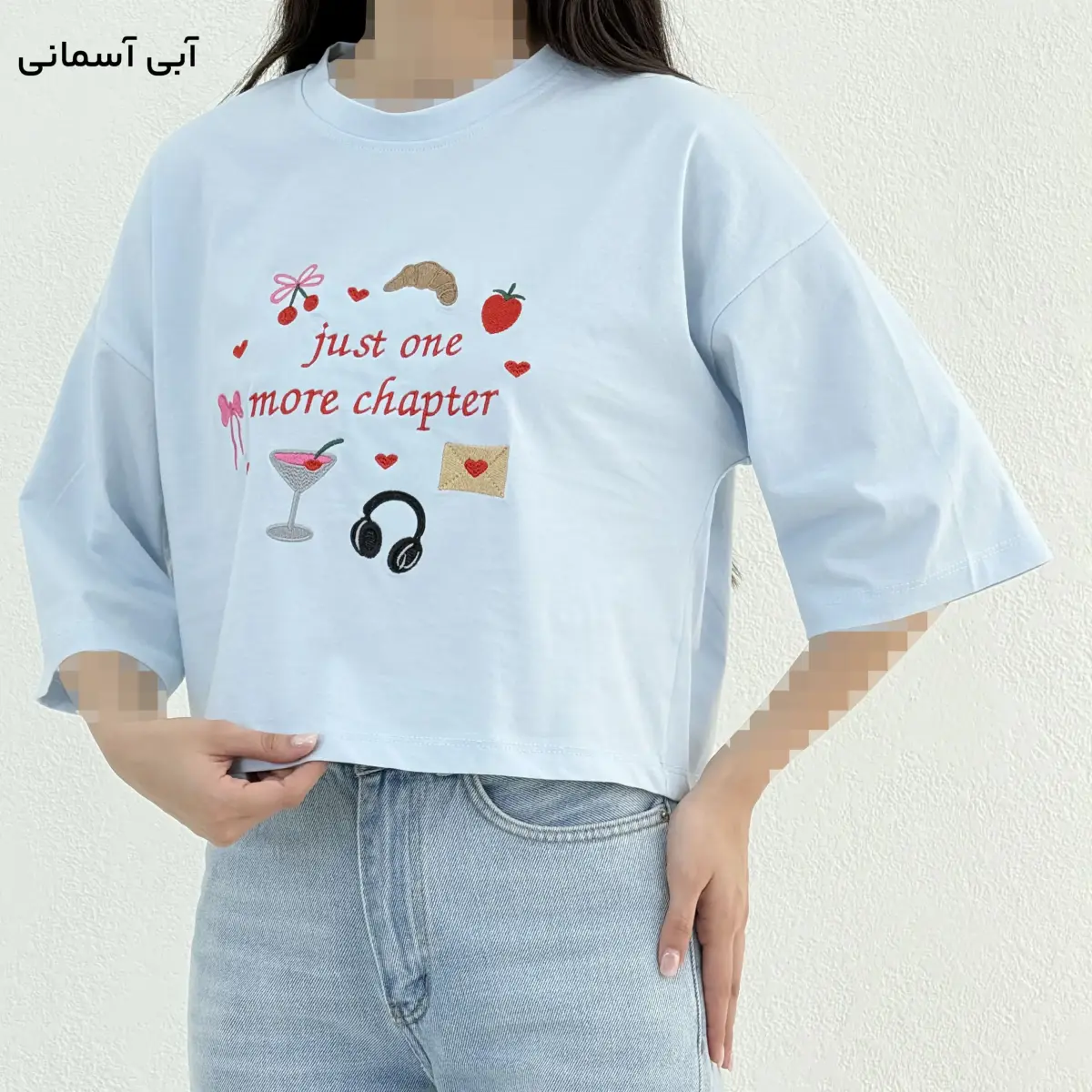 تیشرت کراپ زنانه طرح فانتزی | آی بولک