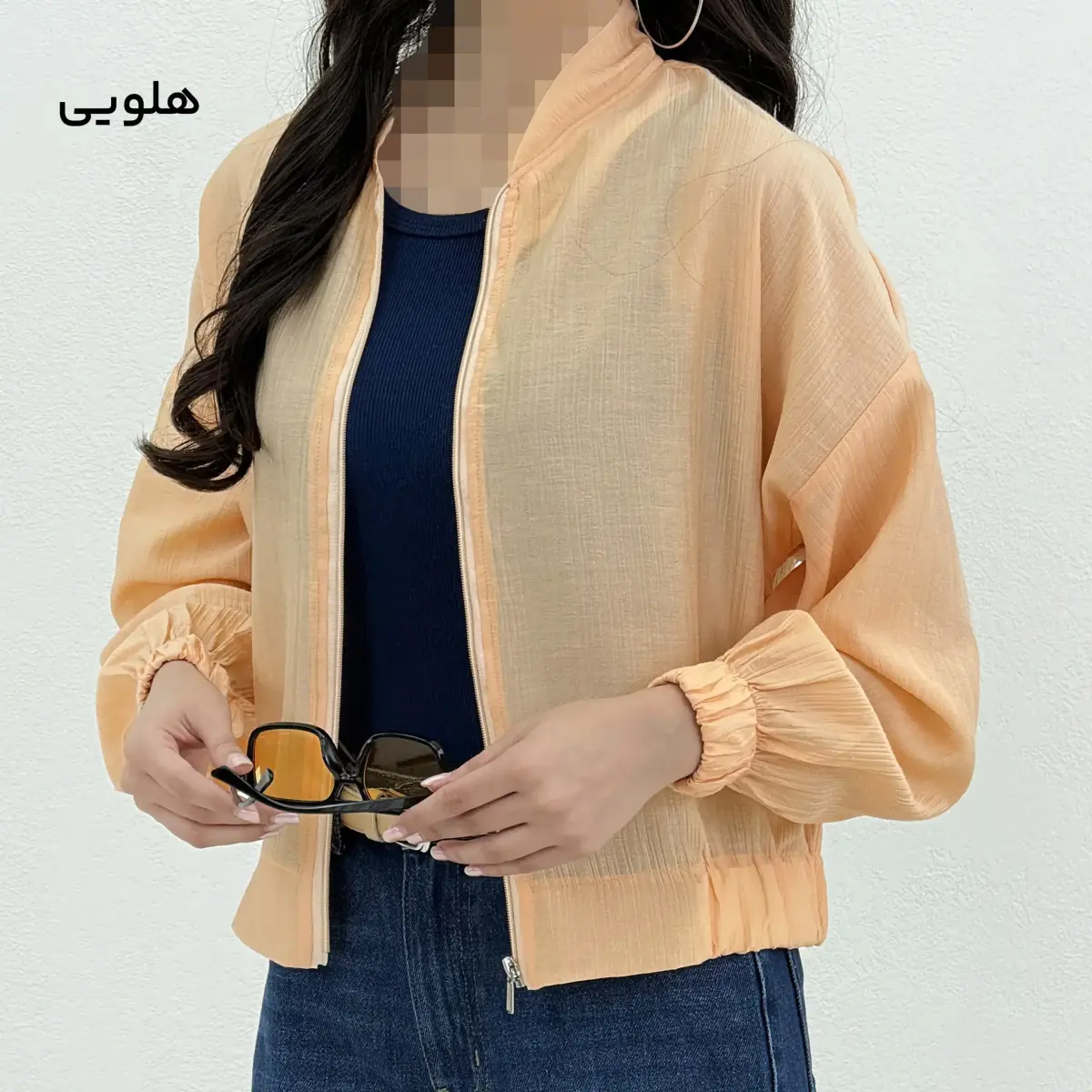 بامبر زنانه پری شیشه ای جلو زیپ | آی بولک